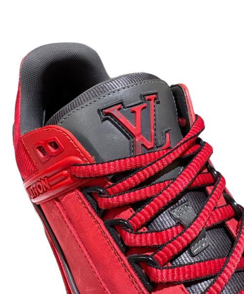 LOUIS VUITTON（ルイ ヴィトン）LOUIS VUITTON (ルイ ヴィトン) LVトレイナーラインスニーカー レッド サイズ:7の古着・服飾アイテム