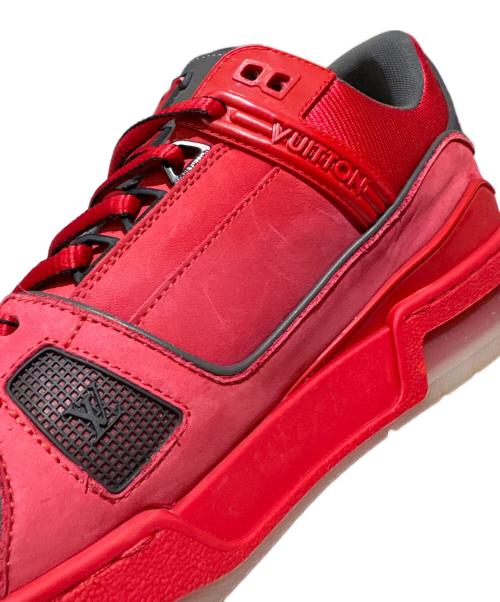 LOUIS VUITTON（ルイ ヴィトン）LOUIS VUITTON (ルイ ヴィトン) LVトレイナーラインスニーカー レッド サイズ:7の古着・服飾アイテム