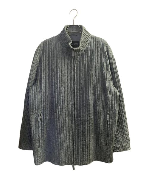 GIORGIO ARMANI（ジョルジョアルマーニ）GIORGIO ARMANI (ジョルジョアルマーニ) ラムレザージャケット グレー サイズ:60の古着・服飾アイテム