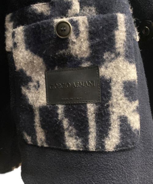 GIORGIO ARMANI（ジョルジョアルマーニ）GIORGIO ARMANI (ジョルジョアルマーニ) フーデッドコート ネイビー サイズ:48の古着・服飾アイテム