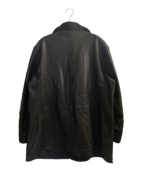 GIORGIO ARMANI（ジョルジョアルマーニ）GIORGIO ARMANI (ジョルジョアルマーニ) レザージャケット ブラック サイズ:60の古着・服飾アイテム