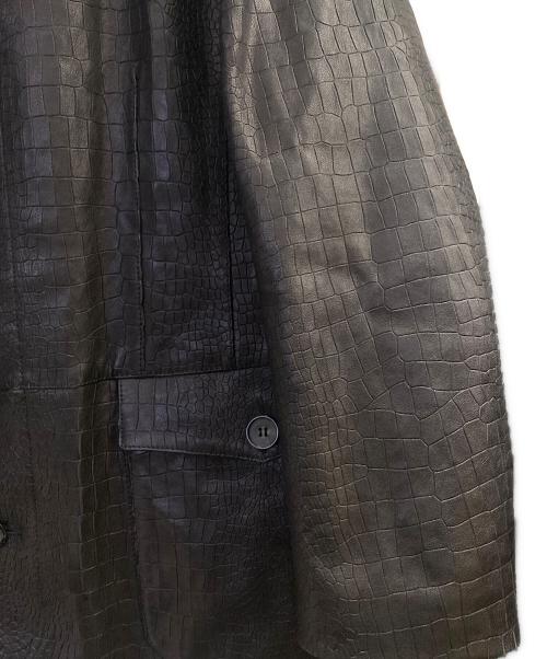 GIORGIO ARMANI（ジョルジョアルマーニ）GIORGIO ARMANI (ジョルジョアルマーニ) レザージャケット ブラック サイズ:60の古着・服飾アイテム