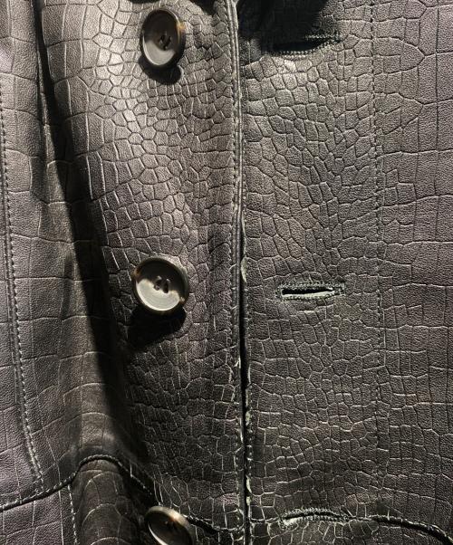 GIORGIO ARMANI（ジョルジョアルマーニ）GIORGIO ARMANI (ジョルジョアルマーニ) レザージャケット ブラック サイズ:60の古着・服飾アイテム