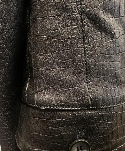 GIORGIO ARMANI（ジョルジョアルマーニ）GIORGIO ARMANI (ジョルジョアルマーニ) レザージャケット ブラック サイズ:60の古着・服飾アイテム