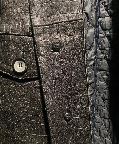 GIORGIO ARMANI（ジョルジョアルマーニ）GIORGIO ARMANI (ジョルジョアルマーニ) レザージャケット ブラック サイズ:60の古着・服飾アイテム