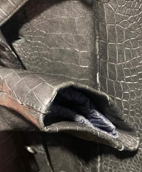 GIORGIO ARMANI（ジョルジョアルマーニ）GIORGIO ARMANI (ジョルジョアルマーニ) レザージャケット ブラック サイズ:60の古着・服飾アイテム