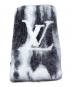 LOUIS VUITTON (ルイ ヴィトン) LVマークミンクストール ホワイト×グレー：150000円
