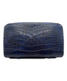 LOUIS VUITTONルイ ヴィトン）の古着「クロコダイルマット ジッピー XL ラウンドファスナー 」｜ネイビー