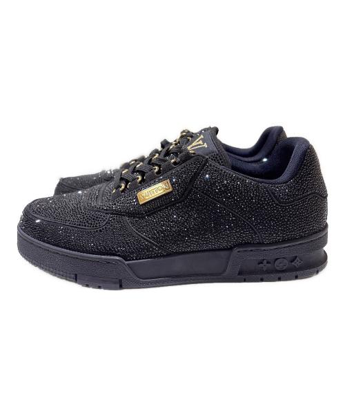 LOUIS VUITTON（ルイ ヴィトン）LOUIS VUITTON (ルイ ヴィトン) LV Trainer Black Crystals/トレイナーライン/ストラス×ラバー ブラック サイズ:6 1/2の古着・服飾アイテム