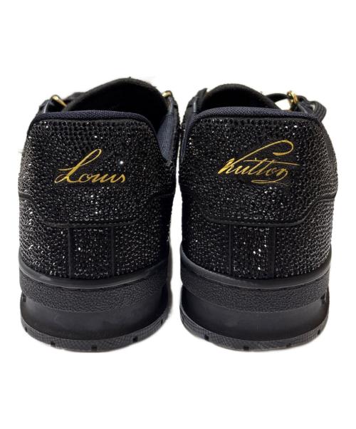 LOUIS VUITTON（ルイ ヴィトン）LOUIS VUITTON (ルイ ヴィトン) LV Trainer Black Crystals/トレイナーライン/ストラス×ラバー ブラック サイズ:6 1/2の古着・服飾アイテム