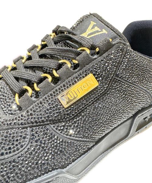 LOUIS VUITTON（ルイ ヴィトン）LOUIS VUITTON (ルイ ヴィトン) LV Trainer Black Crystals/トレイナーライン/ストラス×ラバー ブラック サイズ:6 1/2の古着・服飾アイテム