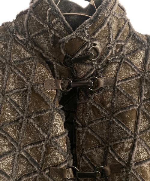GIORGIO ARMANI（ジョルジョアルマーニ）GIORGIO ARMANI (ジョルジョアルマーニ) ムートンジャケット ブラウン サイズ:52の古着・服飾アイテム