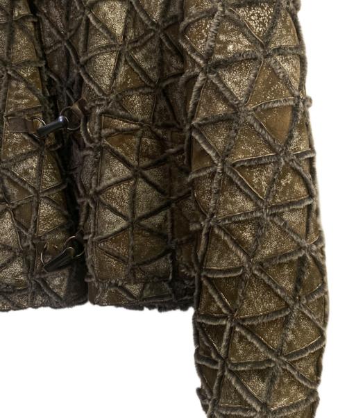 GIORGIO ARMANI（ジョルジョアルマーニ）GIORGIO ARMANI (ジョルジョアルマーニ) ムートンジャケット ブラウン サイズ:52の古着・服飾アイテム