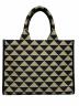 PRADA (プラダ) シンボル エンブロダイリーファブリック 1BA354 ブラック：240000円
