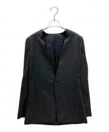 gabriela coll garments×LORO PIANA（ガブリエラコールガーメンツ×ロロピアーナ）の古着「1Bノーカラージャケット」｜ブラック