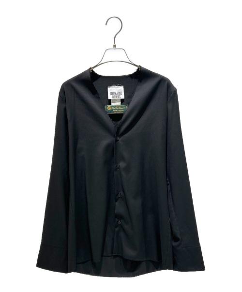 gabriela coll garments（ガブリエラコールガーメンツ）gabriela coll garments (ガブリエラコールガーメンツ) LORO PIANA (ロロピアーナ) Vネックノーカラーシャツ ブラック サイズ:2の古着・服飾アイテム