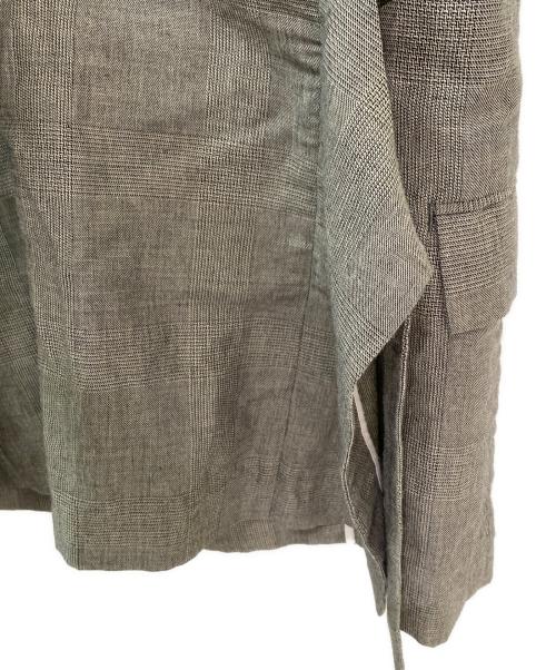 jonnlynx（ジョンリンクス）jonnlynx (ジョンリンクス) グレンチェック変形テーラードジャケット グレー サイズ:Freeの古着・服飾アイテム