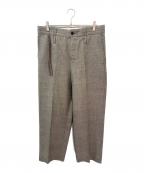 jonnlynxジョンリンクス）の古着「グレンチェックワイドパンツ」｜グレー