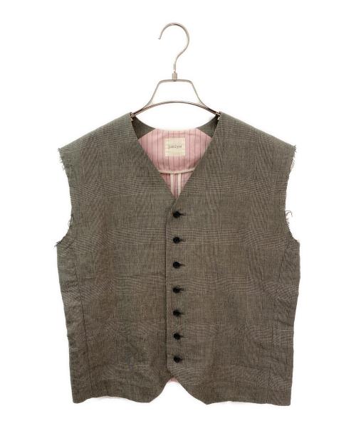 jonnlynx（ジョンリンクス）jonnlynx (ジョンリンクス) two tone gilet グレー サイズ:FREEの古着・服飾アイテム