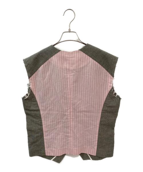 jonnlynx（ジョンリンクス）jonnlynx (ジョンリンクス) two tone gilet グレー サイズ:FREEの古着・服飾アイテム