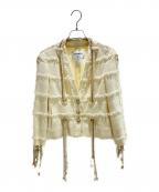 CHANELシャネル）の古着「Chanel 08P Demi Couture White Wool Jacket ツイードジャケット」｜アイボリー