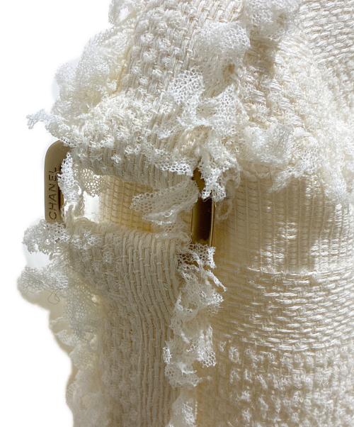 CHANEL（シャネル）CHANEL (シャネル) Chanel 08P Demi Couture White Wool Jacket ツイードジャケット アイボリー サイズ:34の古着・服飾アイテム