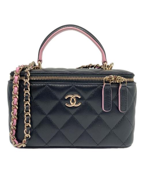 CHANEL（シャネル）CHANEL (シャネル) チェーンショルダー バニティ バッグ ブラックの古着・服飾アイテム