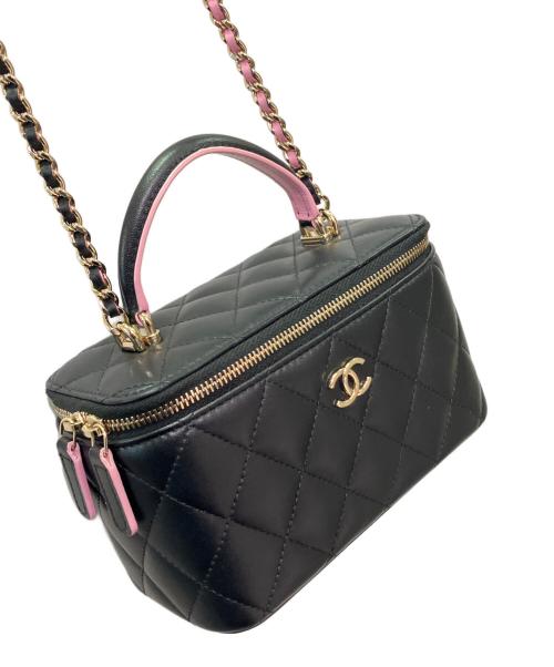 CHANEL（シャネル）CHANEL (シャネル) チェーンショルダー バニティ バッグ ブラックの古着・服飾アイテム