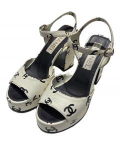 中古・古着通販】CHANEL (シャネル) サンダル ブラック サイズ:36