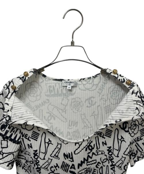 CHANEL（シャネル）CHANEL (シャネル) 19A　ココマーク 半袖カットソー ホワイト サイズ:38の古着・服飾アイテム