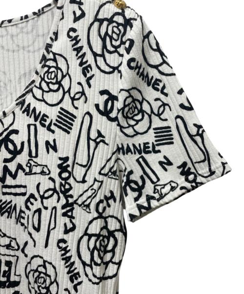 CHANEL（シャネル）CHANEL (シャネル) 19A　ココマーク 半袖カットソー ホワイト サイズ:38の古着・服飾アイテム