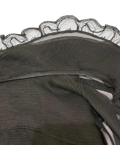 CHANEL（シャネル）CHANEL (シャネル) フリルブラウス ブラック サイズ:42の古着・服飾アイテム