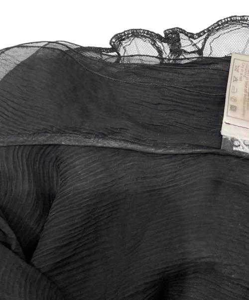 CHANEL（シャネル）CHANEL (シャネル) フリルブラウス ブラック サイズ:42の古着・服飾アイテム