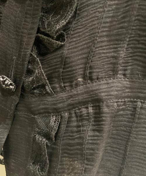 CHANEL（シャネル）CHANEL (シャネル) フリルブラウス ブラック サイズ:42の古着・服飾アイテム