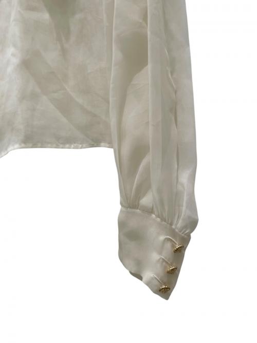 CHANEL（シャネル）CHANEL (シャネル) P56　ヨークフリル付きブラウス アイボリー サイズ:34の古着・服飾アイテム