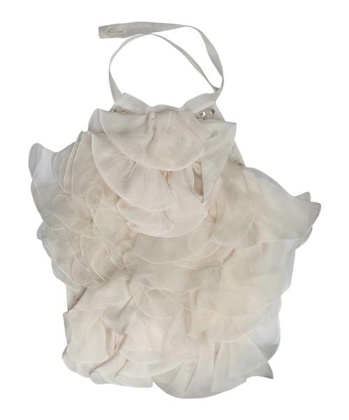 CHANEL（シャネル）CHANEL (シャネル) P56　ヨークフリル付きブラウス アイボリー サイズ:34の古着・服飾アイテム