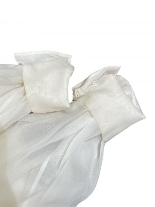 CHANEL（シャネル）CHANEL (シャネル) P56　ヨークフリル付きブラウス アイボリー サイズ:34の古着・服飾アイテム