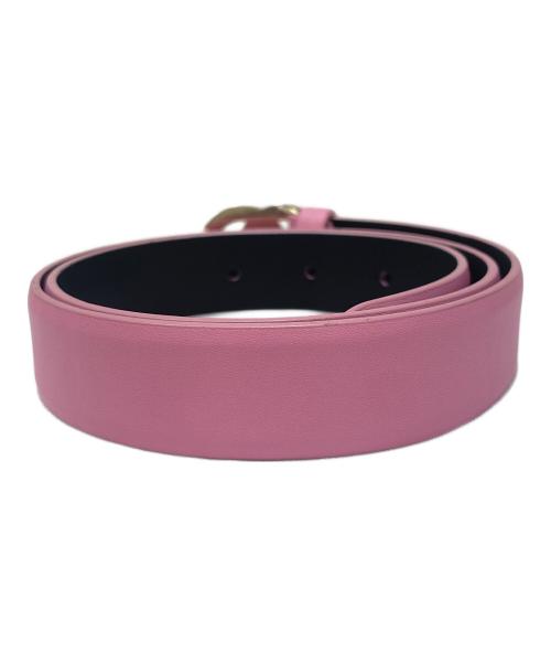 CHANEL（シャネル）CHANEL (シャネル) ココマークターンロックレザーベルト ピンク×ゴールド サイズ:70/28の古着・服飾アイテム