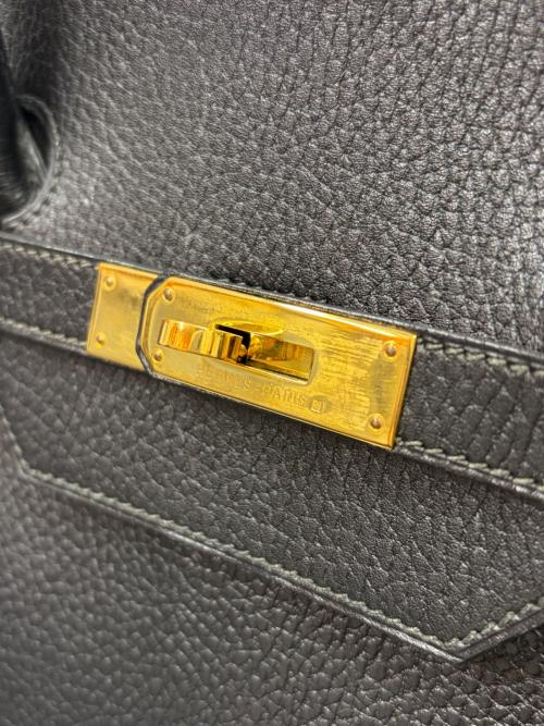 HERMES（エルメス）HERMES (エルメス) バーキン40/トリヨンクレマンス/〇X刻印：1994年製造/ゴールド金具 ブラック サイズ:40の古着・服飾アイテム