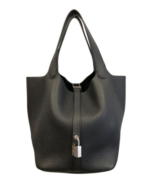 HERMES（エルメス）HERMES (エルメス) ピコタンロックMM/B刻印:2023年/トリヨンクレマンス/シルバー金具/ハンドバッグ ブラック サイズ:MMの古着・服飾アイテム