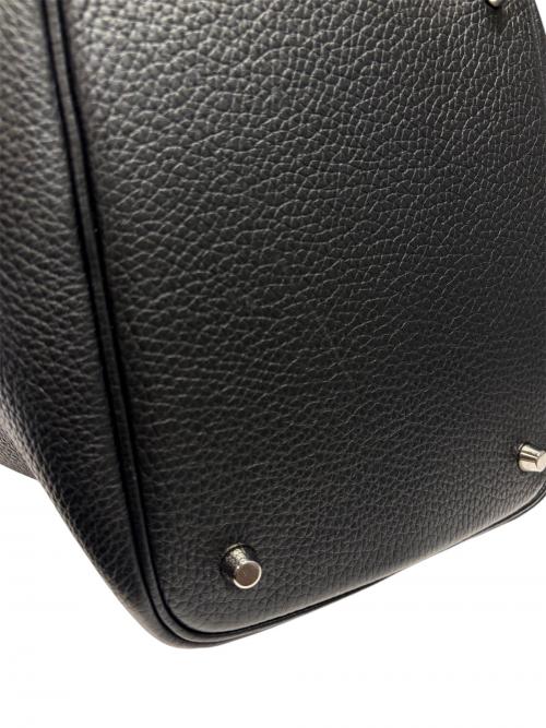 HERMES（エルメス）HERMES (エルメス) ピコタンロックMM/B刻印/2023年/トリヨンクレマンス/シルバー金具/ノワール ノワール（ブラック） サイズ:MMの古着・服飾アイテム