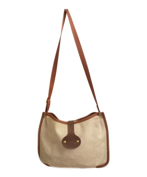 HERMES（エルメス）HERMES (エルメス)  サコ ロデオトアルアッシュ　キャンバスショルダーバッグ ブラウンの古着・服飾アイテム