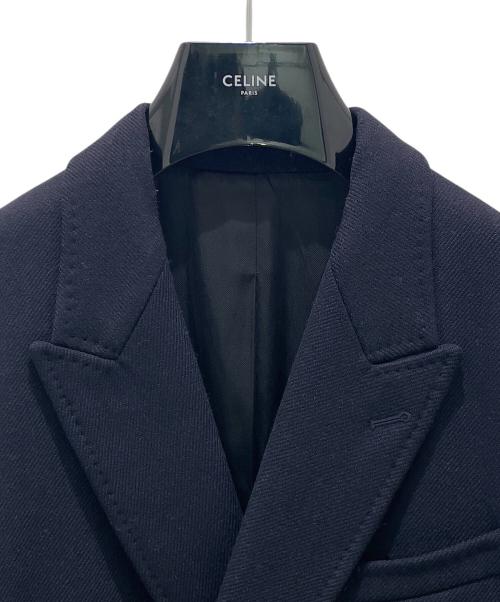 CELINE（セリーヌ）CELINE (セリーヌ) ダブルブレストウールチェスターフィールドコート ネイビー サイズ:40の古着・服飾アイテム