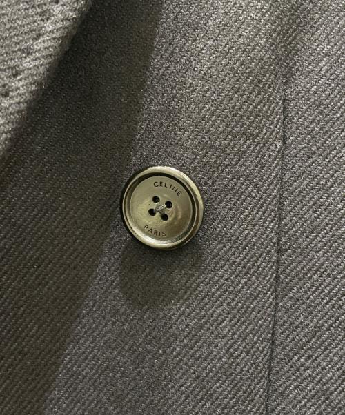 CELINE（セリーヌ）CELINE (セリーヌ) ダブルブレストウールチェスターフィールドコート ネイビー サイズ:40の古着・服飾アイテム
