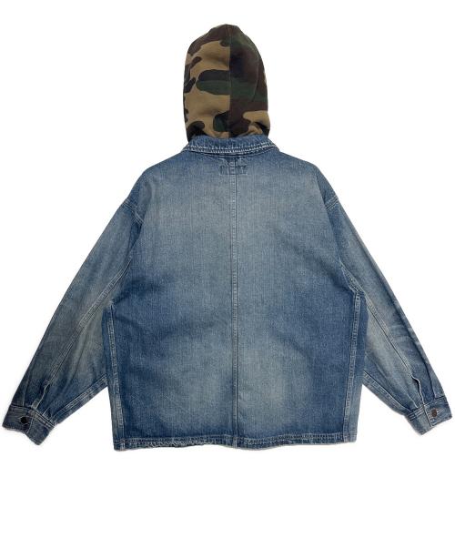 SUPREME（シュプリーム）Supreme (シュプリーム) Worn Hooded Chore Coat インディゴ サイズ:Mの古着・服飾アイテム