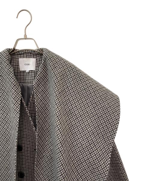 COEL（コエル）COEL (コエル) 千鳥柄コート グレー サイズ:38の古着・服飾アイテム