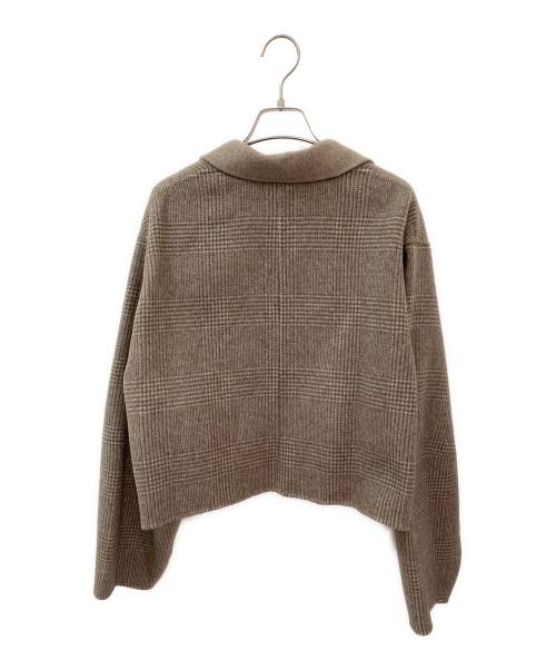COEL（コエル）COEL (コエル) 2ピースチェック柄リバーコート グレージュ サイズ:38の古着・服飾アイテム