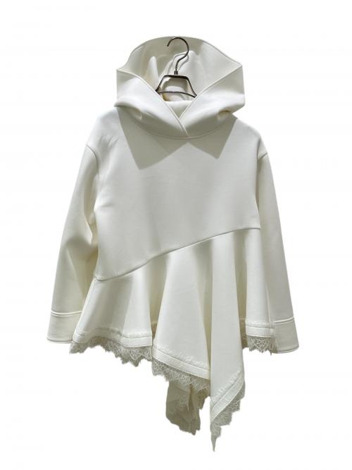 ADEAM（アディアム）ADEAM (アディアム) ペプラムパーカー ホワイト サイズ:XSの古着・服飾アイテム