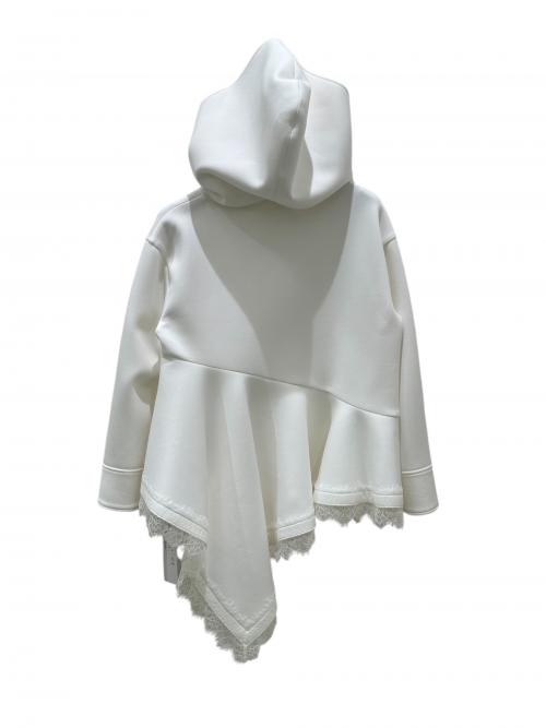 ADEAM（アディアム）ADEAM (アディアム) ペプラムパーカー ホワイト サイズ:XSの古着・服飾アイテム