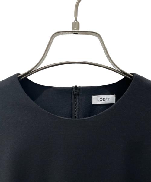 LOEFF（ロエフ）LOEFF (ロエフ) ウエストカーブドレープワンピース ブラックの古着・服飾アイテム